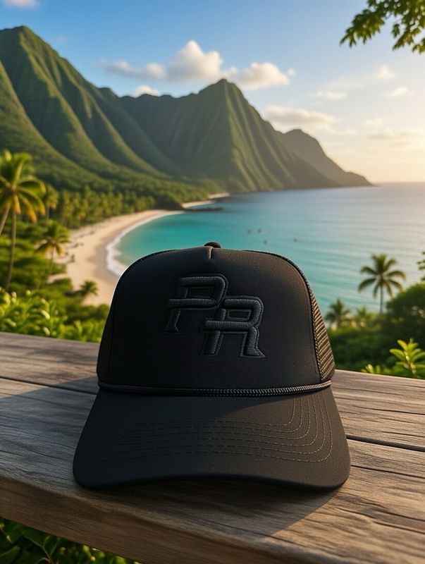 Gorra PR Negra Y negra ( Trucker Cap)