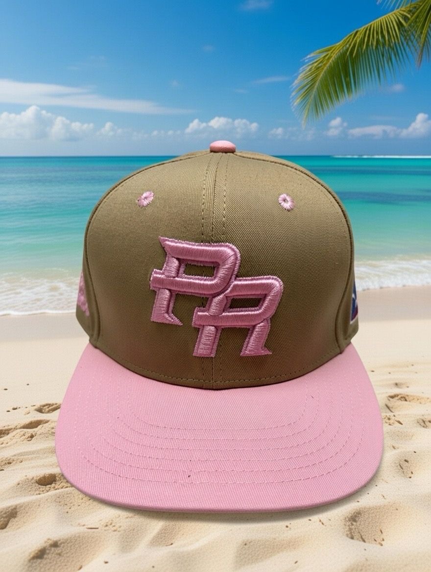 Gorra PR Rosa Y Crema ( Ajustable )