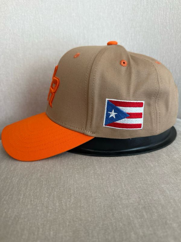 Gorra PR Anaranjado Y Khaki ( Ajustable)