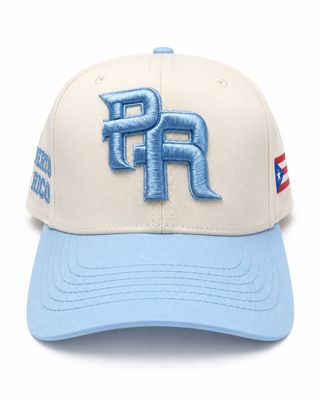 Gorra PR Azul Claro Y Crema Claro (ajustable)