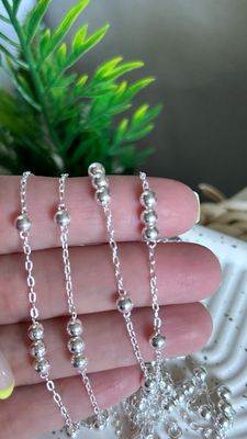 Tobillera Bolitas  *PLATA925