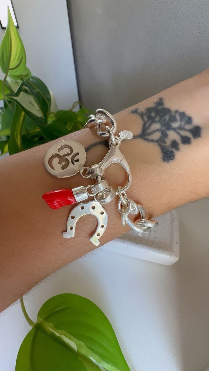 Pulsera MEGA INFINIT *PLATA925* GANCHO ESPECIAL para dijes.