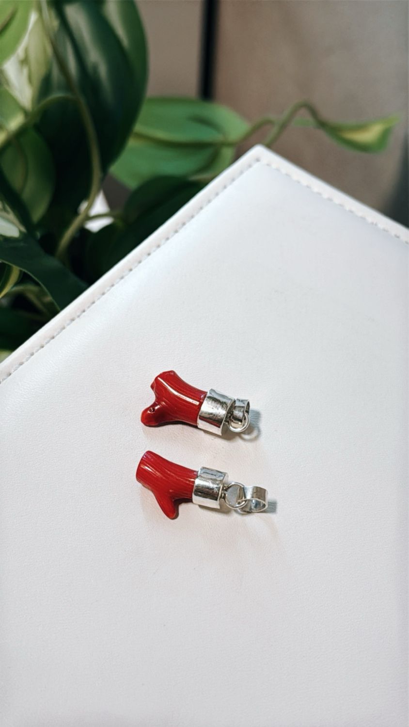 Coral natural  *PLATA925