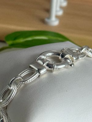 Pulsera eslabones labrados*PLATA925* Italy