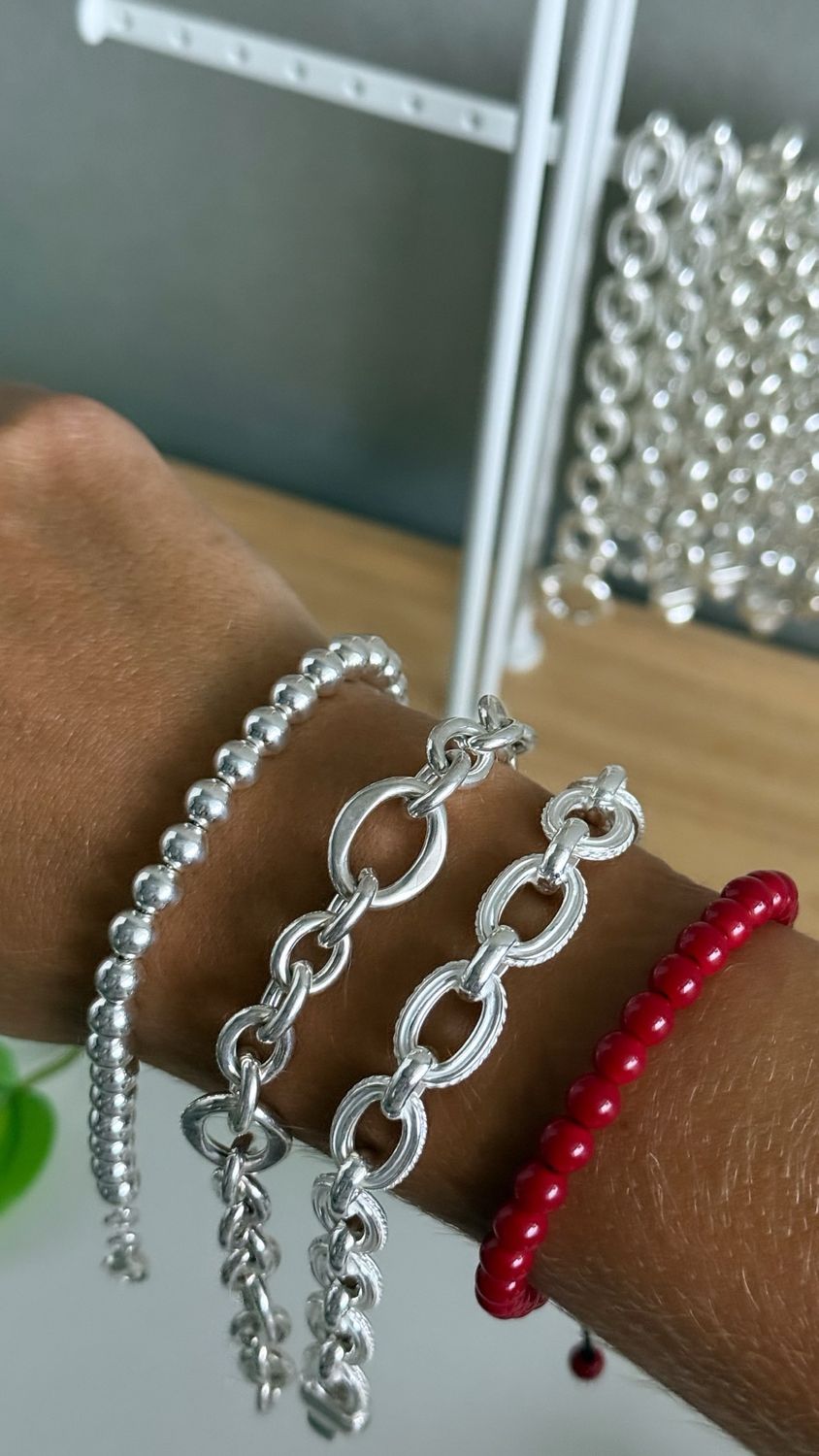 Pulsera combinada *PLATA925* Italy