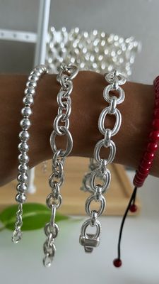 Pulsera eslabones labrados*PLATA925* Italy