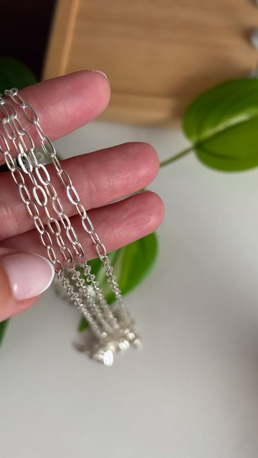Cadena Eslabones *PLATA925* 60 cm