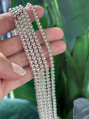 Pulsera de esferas 4mm *plata925*