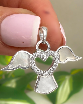 Corazón alado NÁCAR *PLATA925*