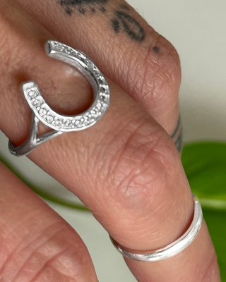 Anillo HERRADURA con circonia *PLATA925*
