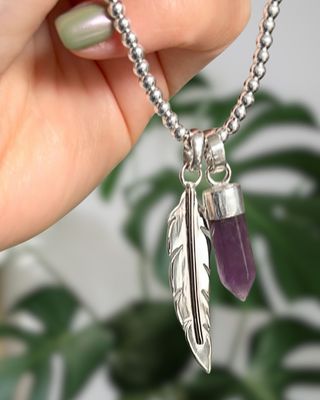 Pluma Small para Pulsera 4 cm  *PLATA925