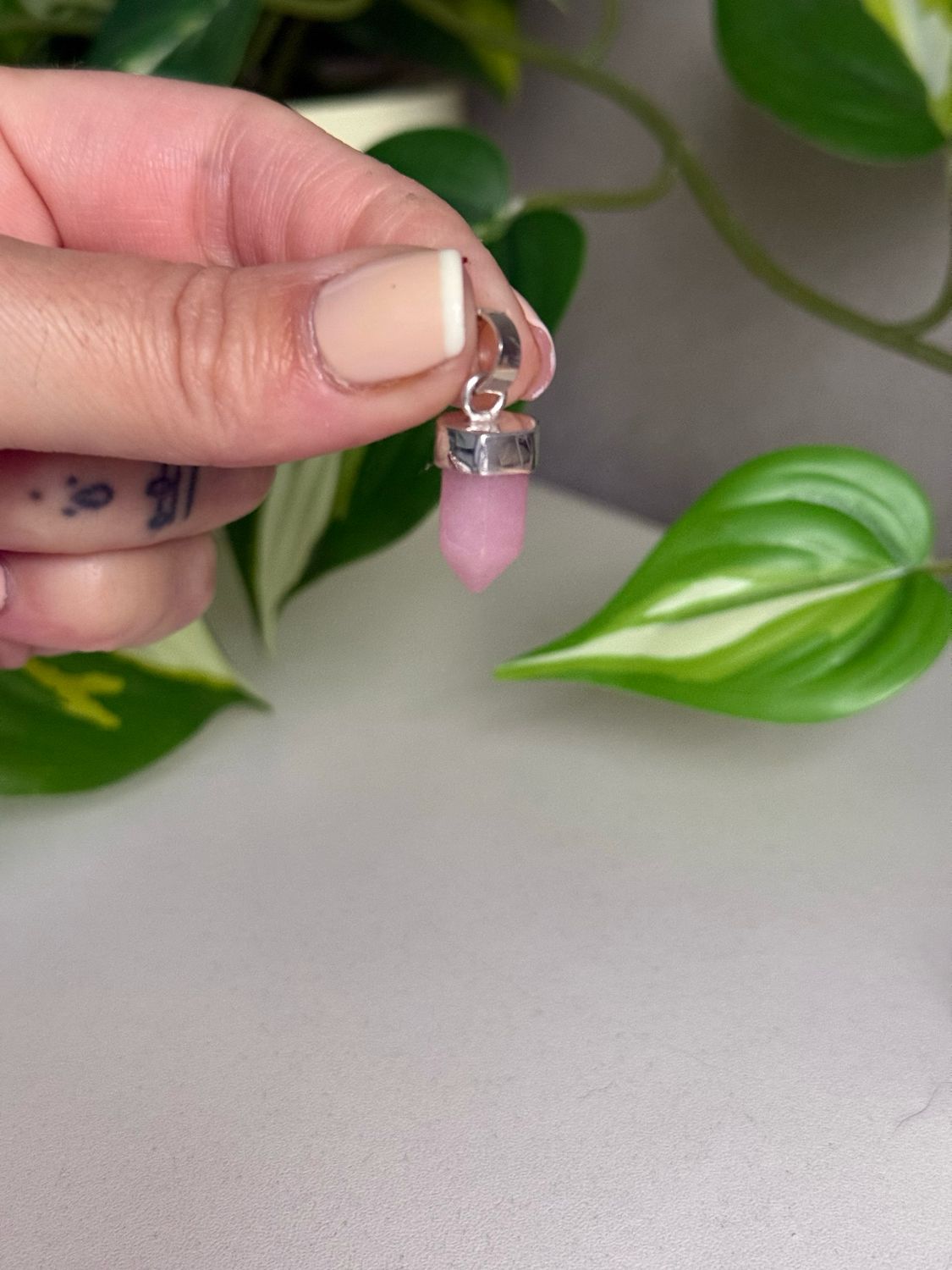 Cuarzo rosa  S *PLATA925*