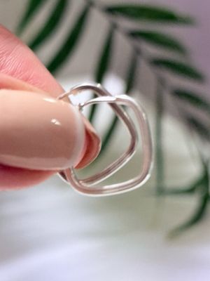 Aros cuadrados gruesitos 1.3 cm *PLATA925*