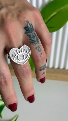 Anillo INTUICION Large 2,5 cm  *PLATA925* Regulable