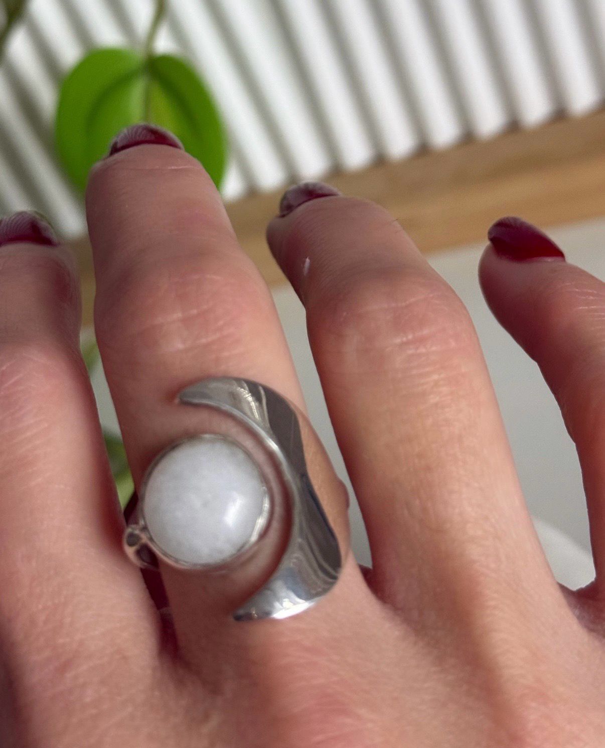 ANILLO LUNA BLANCA   *PLATA925*  Regulable