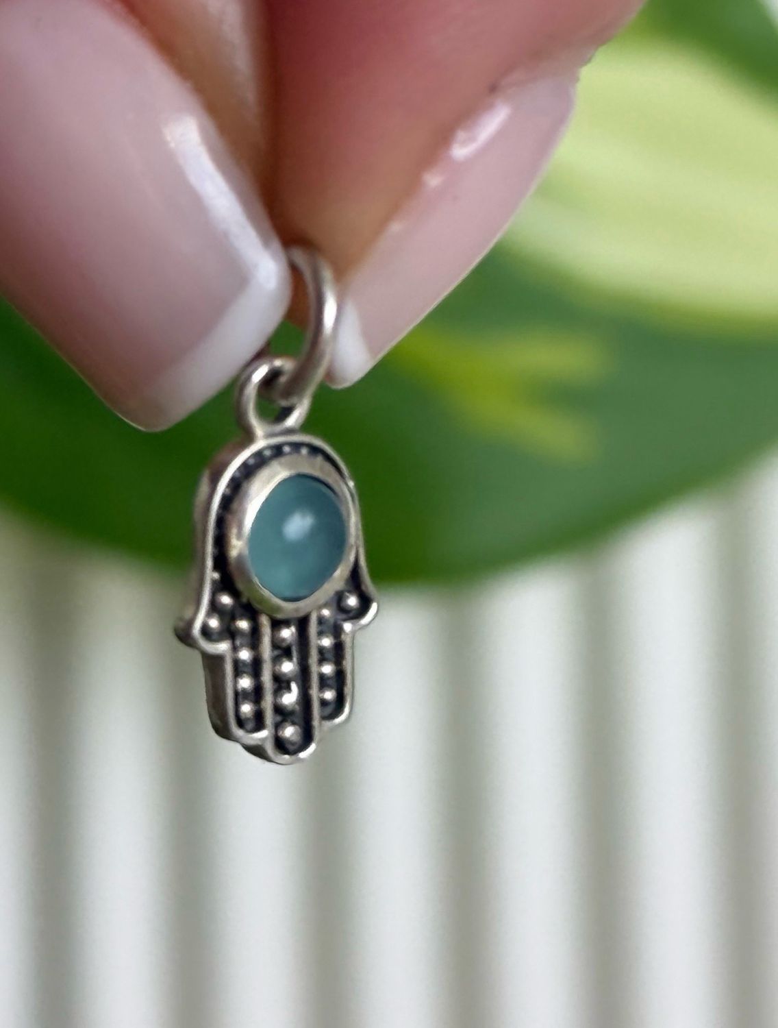 Mini Manito de Fátima y piedra natural *PLATA925*