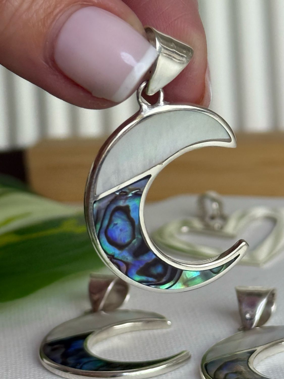 Luna NÁCAR/AVALÓN *PLATA925* Reversible