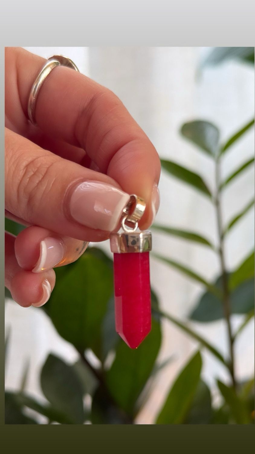 Cuarzo ROJO *PLATA925* 3,5cm