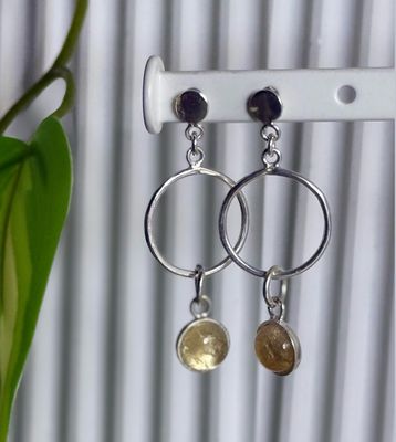 Aros citrino *PLATA925*