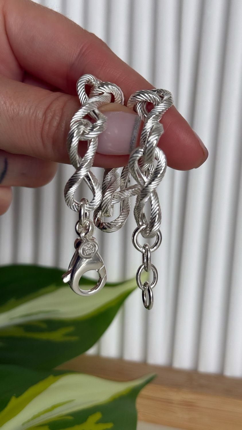 Pulsera INFINITO labrada *PLATA925* Italy