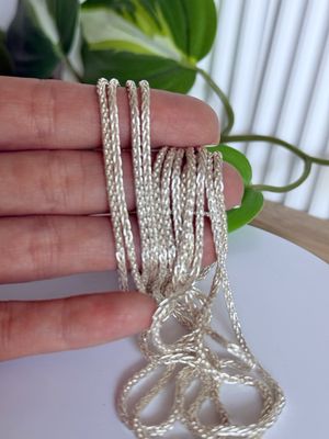 Cadena Espiga 45 cm gruesa *PLATA925*