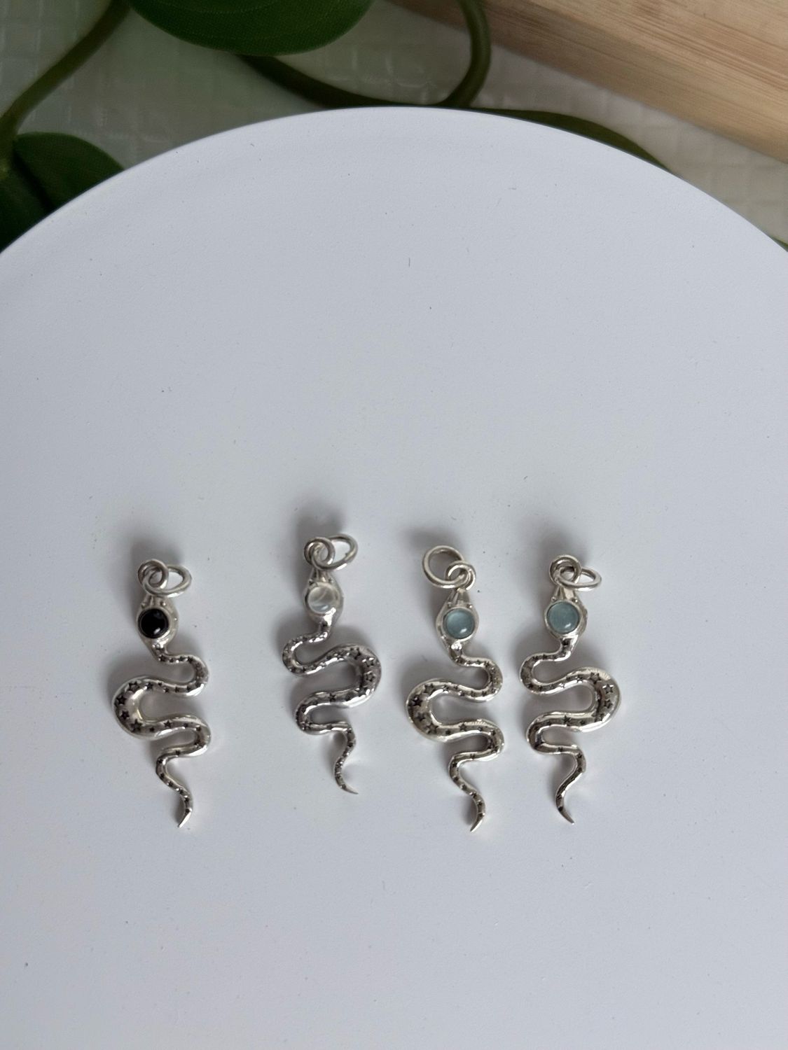Serpiente piedra natural *PLATA925*
