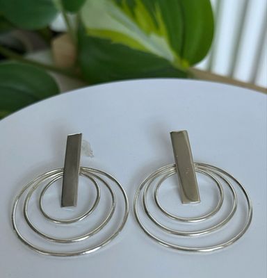 Aros múltiples *PLATA925* con mariposa
