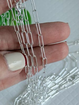 Cadena clip eslabón chico *PLATA925*