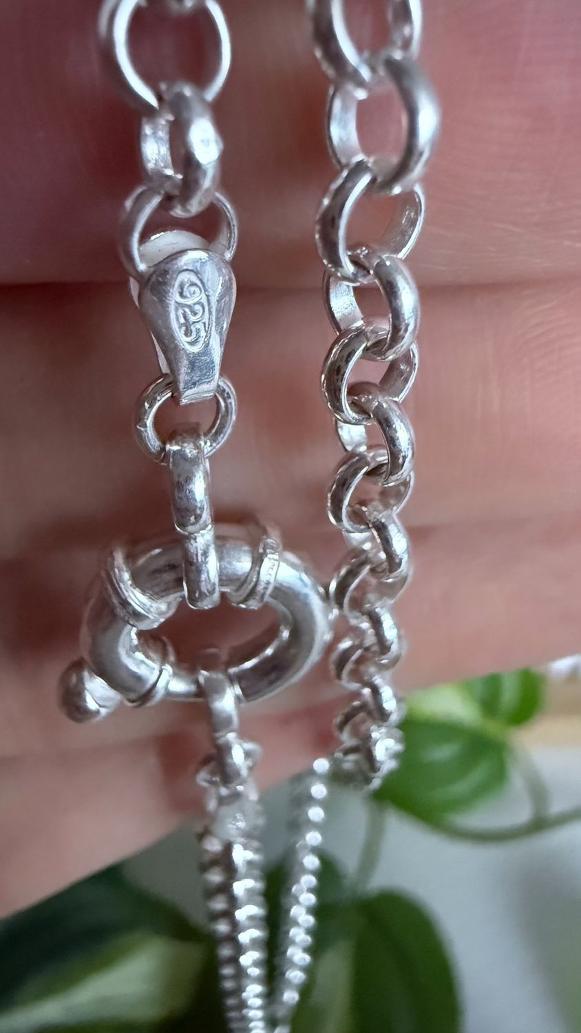 Choker rolo con cierre marinero, macizo *PLATA925* 45 cm