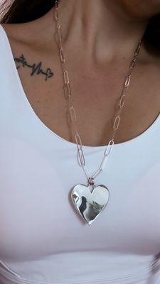 Cadena clip eslabón largo *PLATA925*