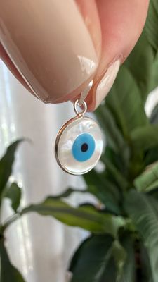 Ojito Nacar  12 mm reversible *PLATA925*