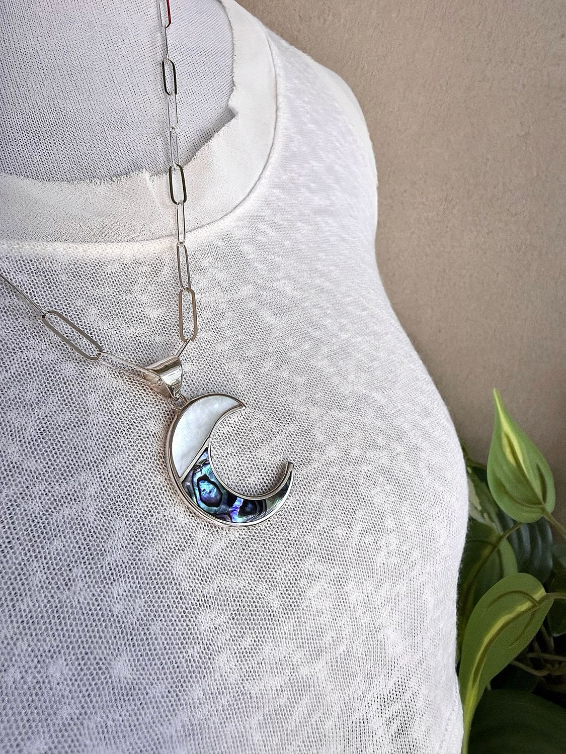 Luna NÁCAR/AVALÓN *PLATA925* Reversible