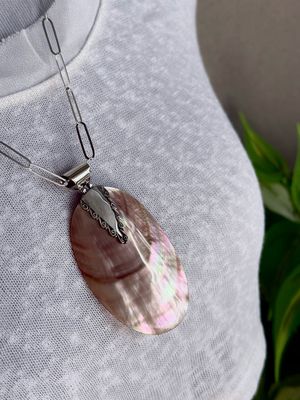NácarXL  Brisa Rosa 7 cm *PLATA925*