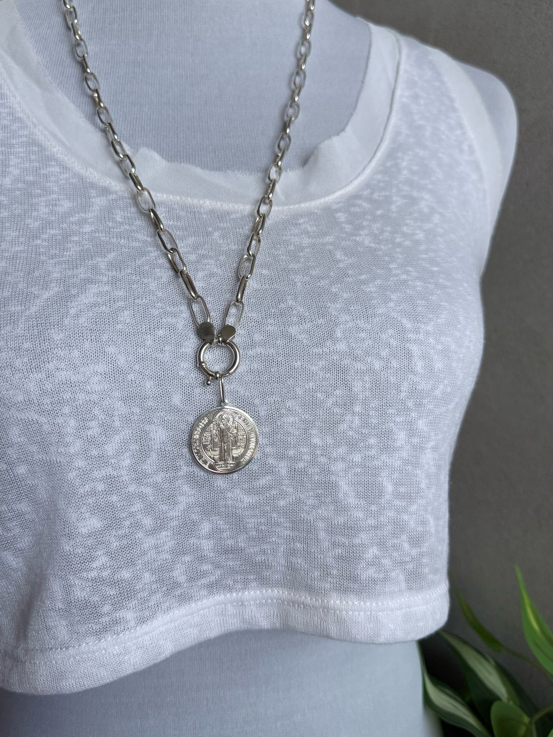 Medalla San Benito 2,5 cm *PLATA925*