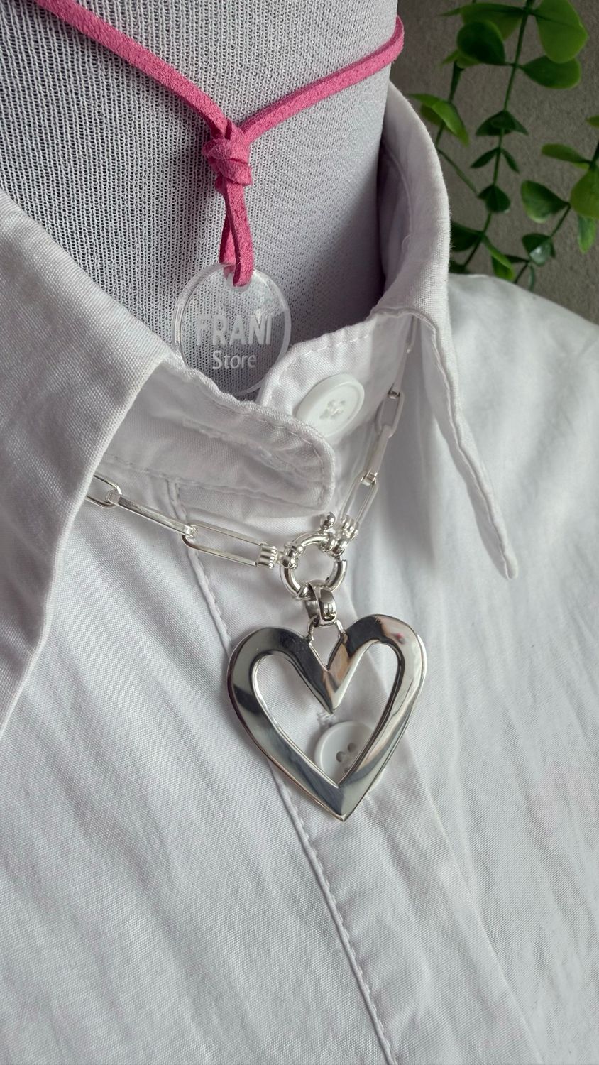 Corazón Grande 3.5 cm calado NUEVO💫 *PLATA925*