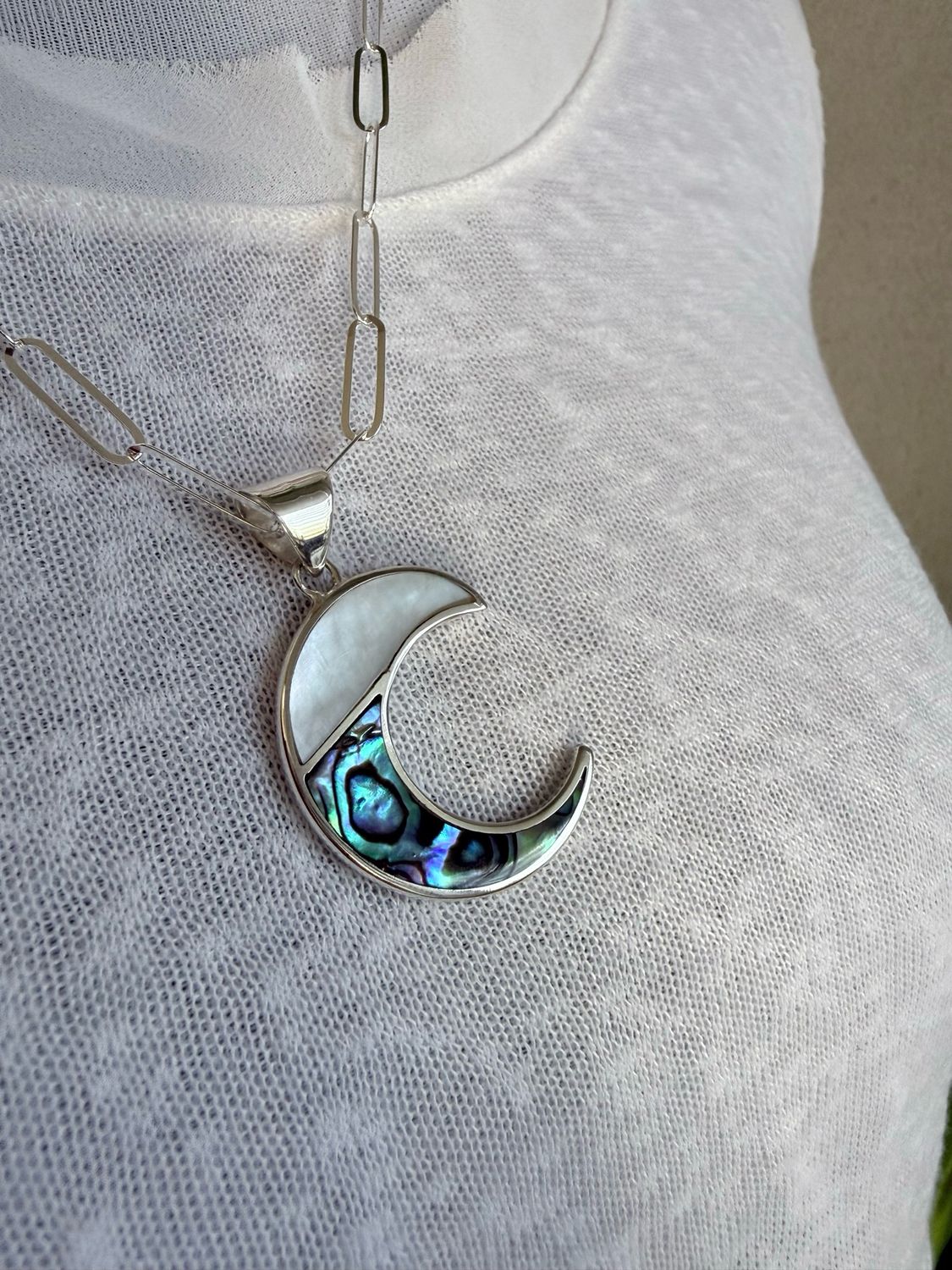 Luna NÁCAR/AVALÓN *PLATA925* Reversible