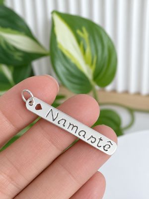 Placa de NAMASTÉ 4 cm calado *PLATA925*