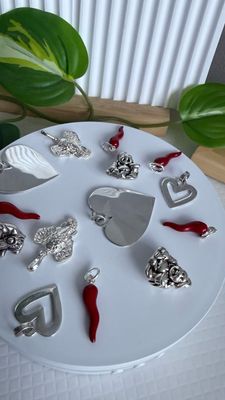 Corazón Milove Entero Macizo *PLATA925*