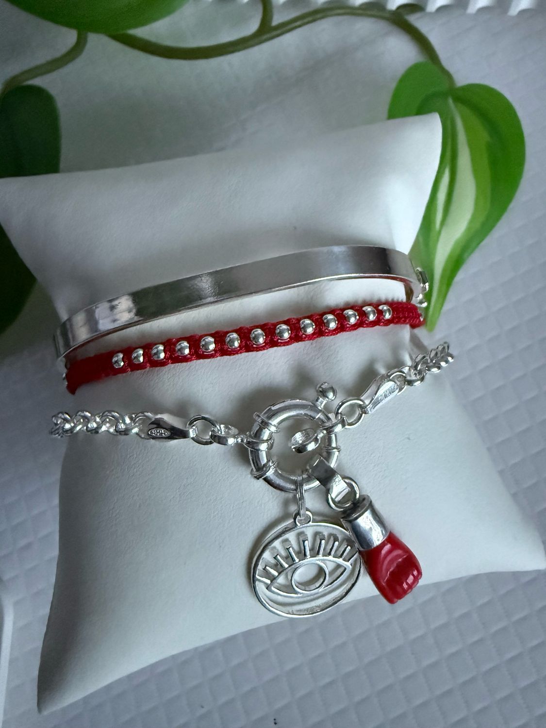Pulsera rolo 4mm + cierre marinero *PLATA925*