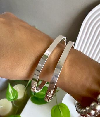 Esclava ancha 5 mm con broche *PLATA925*