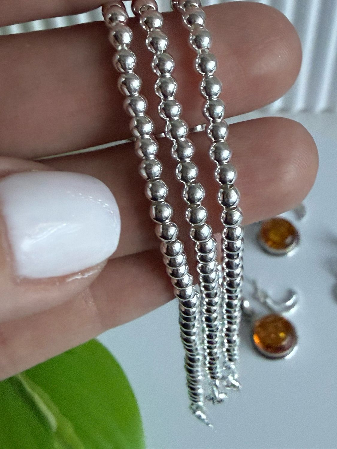 Pulsera de esferas 4mm *PLATA925*