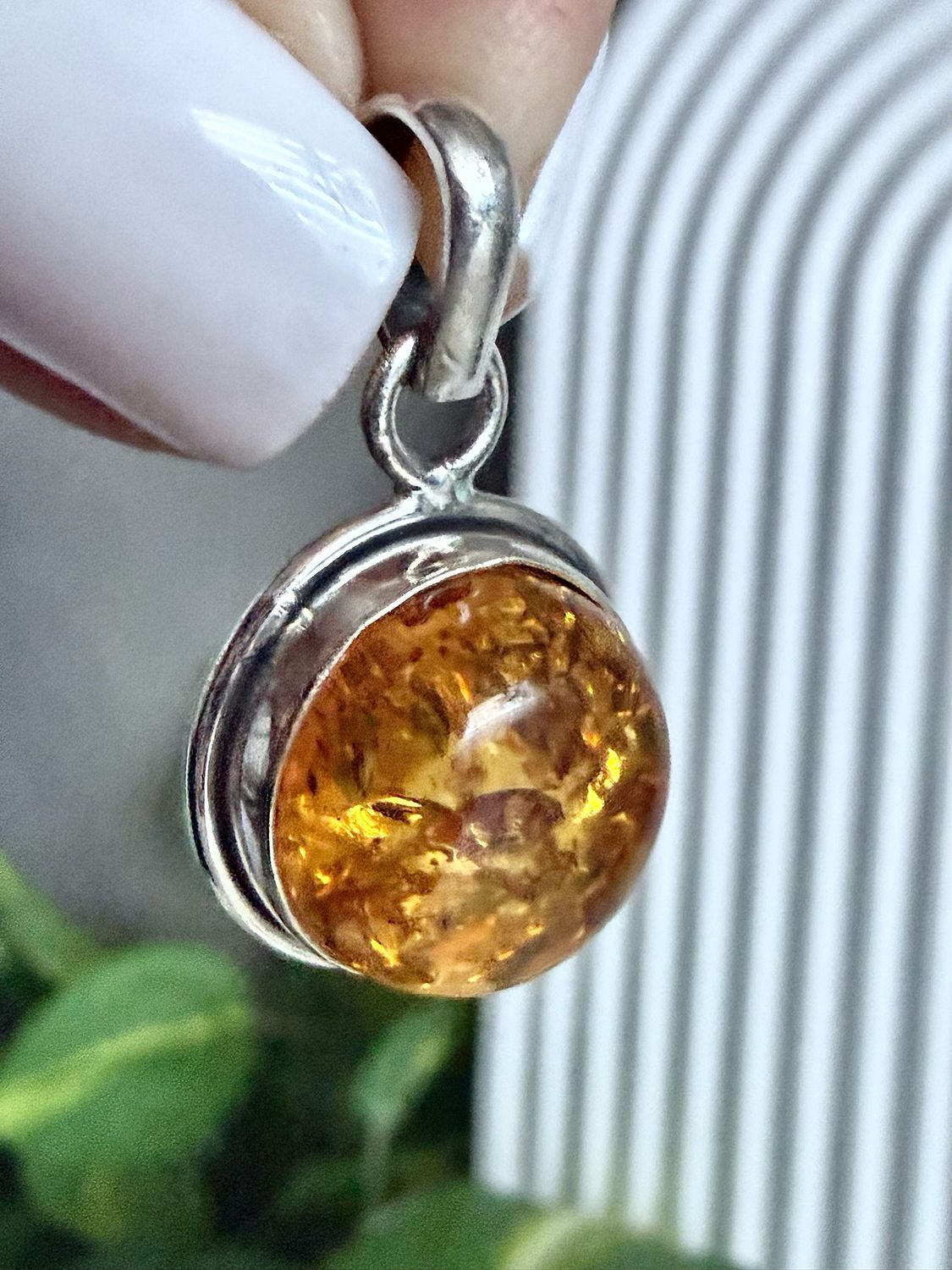 Dije de Ámbar *PLATA925* 1,6 cm