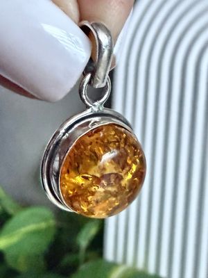 Dije de Ámbar *PLATA925* 1,6 cm