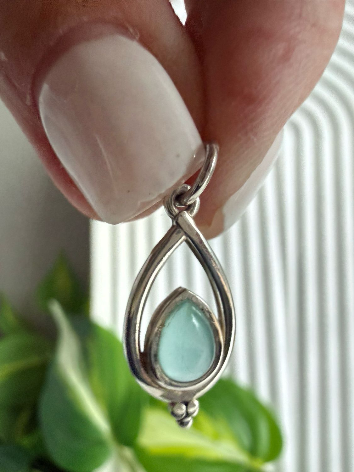 Gota de calcedonia *PLATA925*