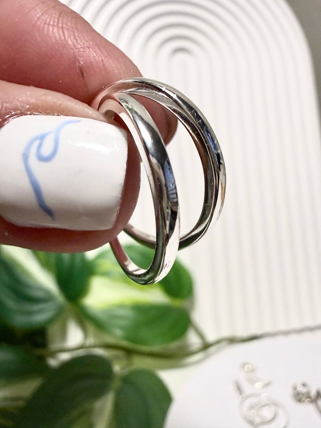 Anillo tipo alianza Regulable *PLATA925* combinable