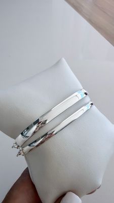 Esclava ancha con broche 6 mm *PLATA925*