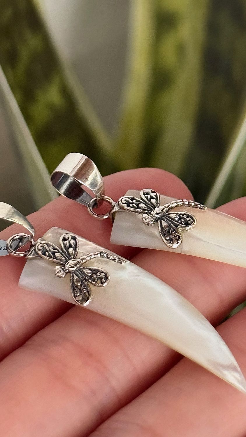 Colgante Comillo de Nácar Libélula | *PLATA925*|