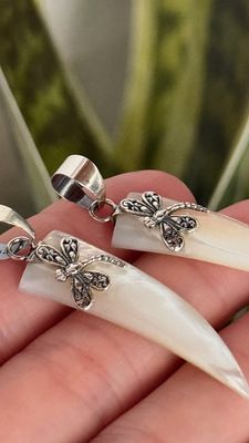 Colgante Comillo de Nácar Libélula | *PLATA925*|