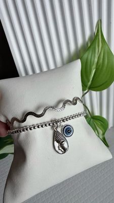 Mini Ojito Turco |*PLATA925*| Maciza con textura