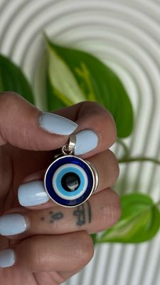 Ojito Protector 🧿| Sin Brillo| *PLATA925* |1,9cm |